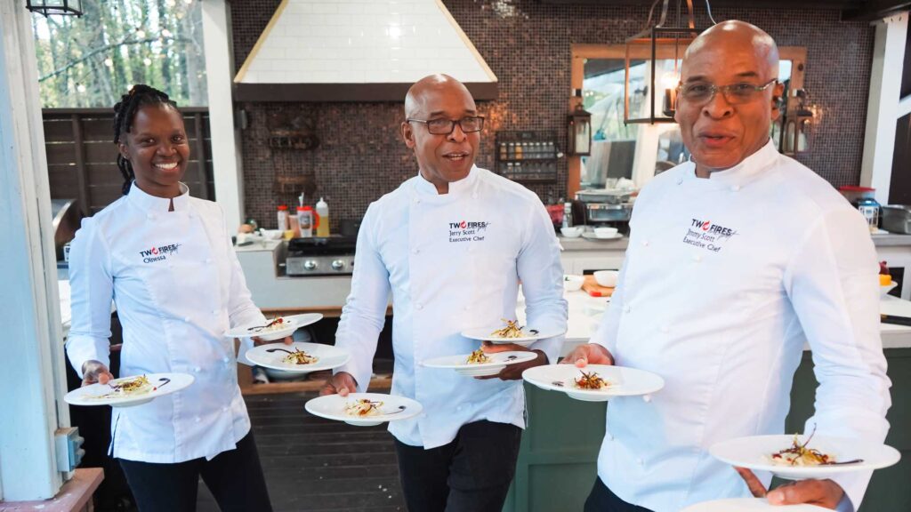 event catering in Atlanta with elegant table setup