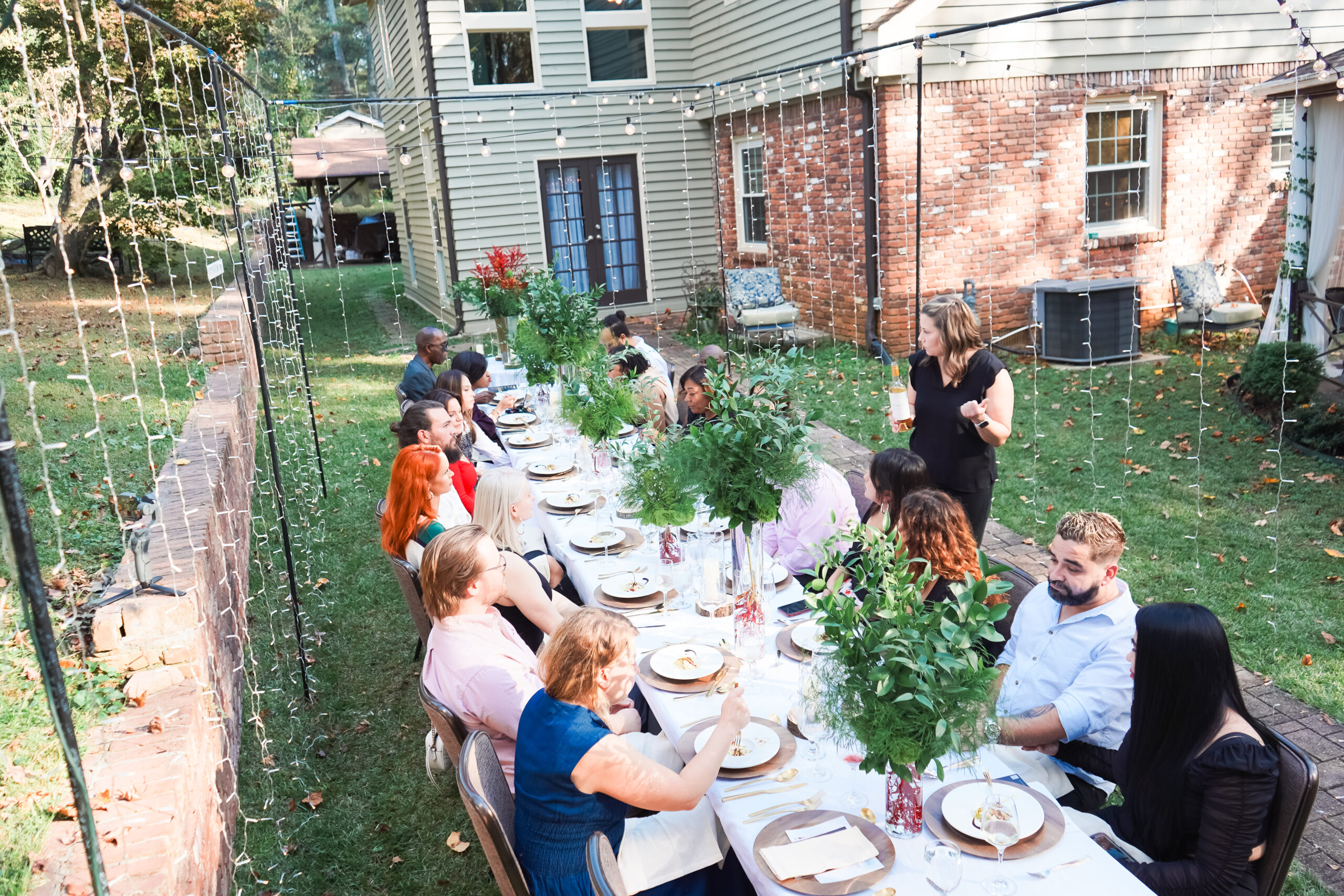 event catering in Atlanta with elegant table setup
